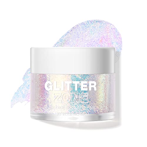 BestLand Holographic Body Glitter Gel - Cosmetic-Grade, Christmas Glitter Makeup for Face, Body, and Hair, Safe and Easy to Use, Perfect for Festivals Parties, Vegan & Cruelty Free (02 Stardust Pink)