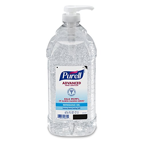 Purell Advanced Hand Sanitizer Refreshing Gel, Clean Scent, 2-Liter Pump Bottle (Pack of 1). 9625-04