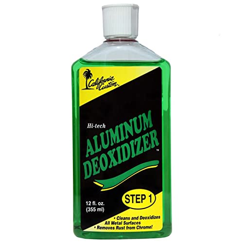 CALIFORNIA CUSTOM Products – Aluminum Deoxidizer 12oz, Cleans and Deoxidizes Metal Surfaces, Removes Rust, Body Shop Safe, Great for Aluminum, Brass, Copper, Chrome, Silver, Stainless & Gold.