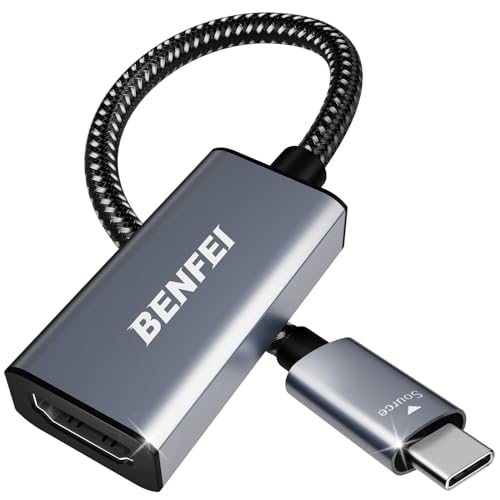 BENFEI USB Type-C to HDMI Adapter [Thunderbolt 3/4 Compatible] with MacBook Pro/Air 2023, iPad Pro, iMac, S23, XPS 17, Surface Book 3 and More