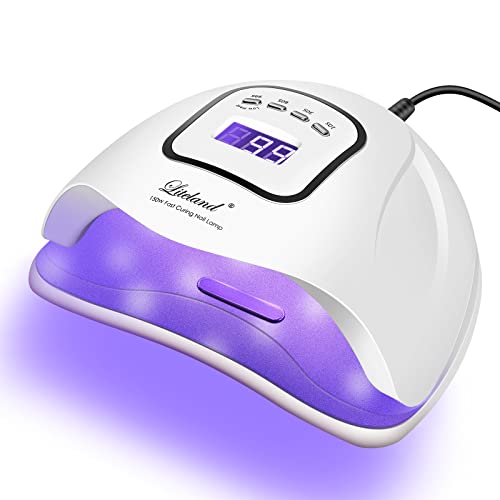UV Gel Nail Lamp,150W UV Nail Dryer LED Light for Gel Polish-4 Timers Professional Nail Art Accessories,Curing Gel Toe Nails