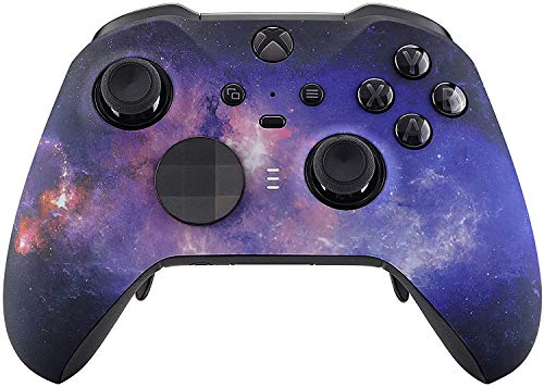 7 Watts Elite Series 2 Controller Modded - Custom Pro Rapid Fire Mod - for Xbox One Series X S Wireless & Wired PC Gaming - Nebula Galaxy