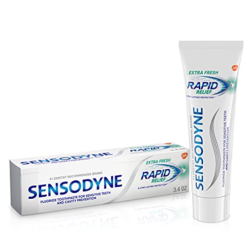 Sensodyne Rapid Relief Sensitive Toothpaste, Cavity Prevention and Sensitive Teeth Treatment - 3.4 Ounces