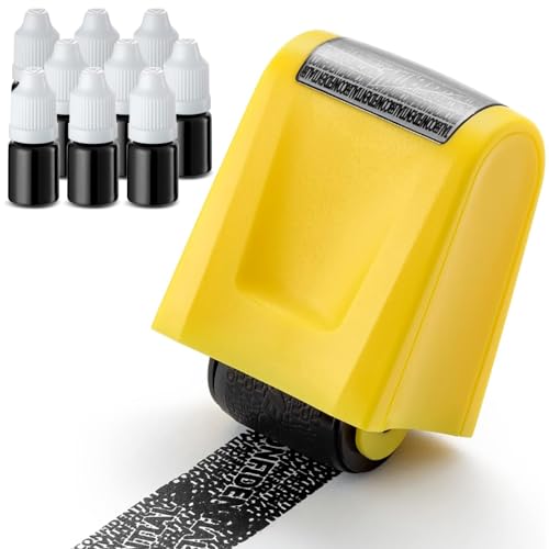 Address Blocker Roller Stamp Cover up id Police Identity Theft Protection Confidential Mail Stamp Blackout Marker for documents Security Ink id Theft Mail Privacy Stamp to Cover Personal Information