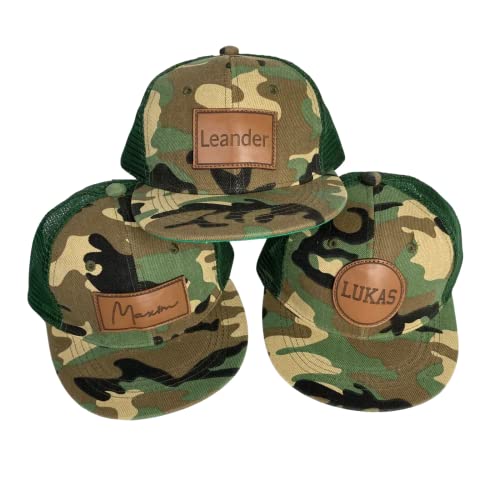Personalized Camo Toddler Baseball Cap: Mesh Back Baby Trucker Hat with Customized Name - Breathable Sun Protection Hat for Boys Girls Adults Camo(Small)