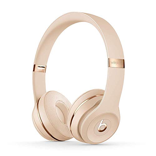 Beats Solo3 Wireless On-Ear Headphones - Apple W1 Headphone Chip, Class 1 Bluetooth, 40 Hours of Listening Time, Built-in Microphone - Satin Gold (Latest Model)