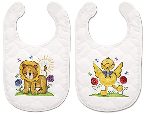 Design Works Crafts Janlynn Stamped for Cross Stitch Baby Bib Kit, ABC Fun