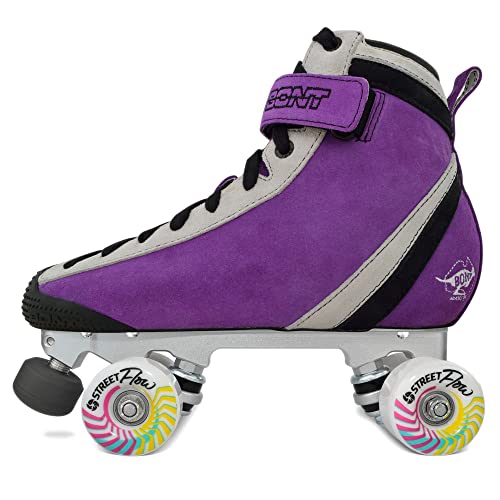 Bont Parkstar Purple Suede Professional Roller Skates for Park Ramps Bowls Street - Rollerskates for Outdoor and Indoor Skating (Bont 7)