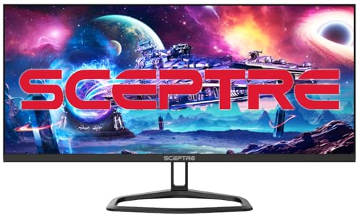 Sceptre 30-inch IPS Monitor 21:9 DisplayPort x2 up to 210Hz 1ms Ultra Wide/Slim Build-in Speakers, Machine Black 2024 (E305B-FU200T)