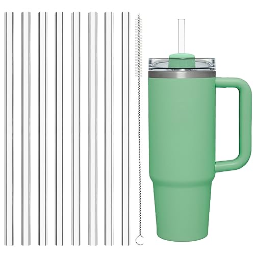 8 Pack Replacement Straw for Stanley Adventure Quencher 40 oz 30 oz Cup Tumbler, Reusable Straws for Stanley 40 oz & Simple Modern Tumbler with Handle, with Cleaning Brush for Stanley Cup Accessories