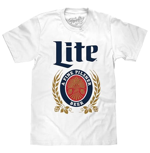 Vintage Miller Lite White T-Shirt-Large White