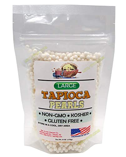 Large Pearl Tapioca • 100% Tapioca • 100% Natural • Make Your own Tapioca Pudding/Boba Bubble Tea • Vegan Kosher Sourced • Sugar Free • NON-GMO • Gluten-free!