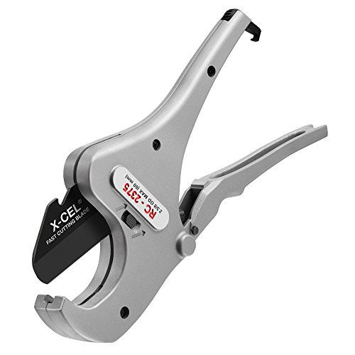 RIDGID 30088 RC-2375 Aluminum 2' Ratchet Action Pipe and Tubing Cutter for Plastic and Multilayer Tubing, 1/8' to 2-3/8' O.D. Capacity, Small