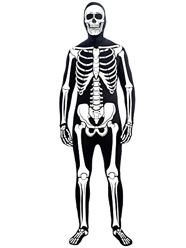 Forum Novelties mens Skeleton Man Bone Skin Suit Adult Sized Costumes, Black/White, Standard US