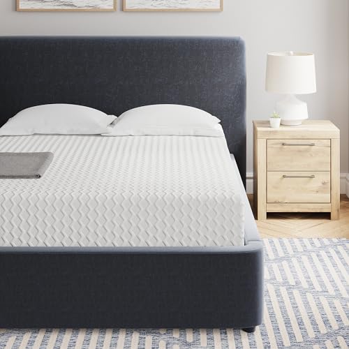 Signature Design by Ashley Queen Size Chime 12 Inch Medium Firm Memory Foam Mattress with Green Tea & Charcoal Gel