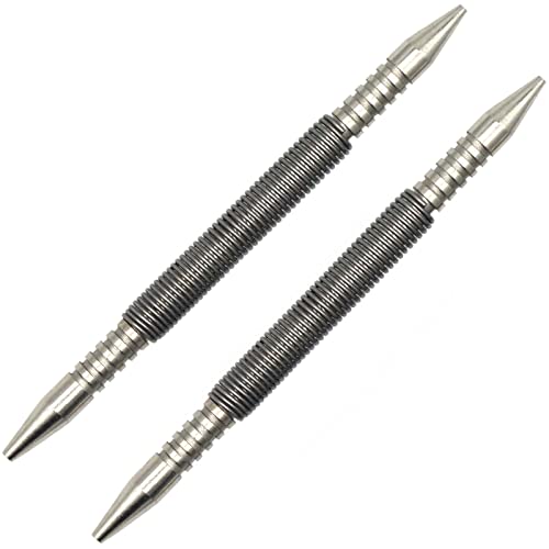 WHLLING 2-Piece Dual Head Combo Nail Setter, Double Ended 3/32″& 1/8″Spring Nail Set, 3500 PSI Striking Force Hammerless Nail Set Punch Nail Pullers