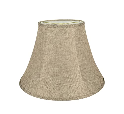 Aspen Creative 38001A Transitional Bell Shaped Collapsible Spider Construction Lamp Shade in Natural, 9' Top x 18' Bottom x 13' Slant Height