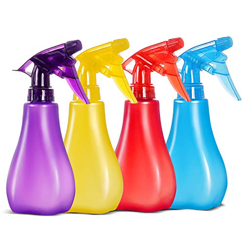 8 Oz Empty Plastic Spray Bottles with Adjustable Nozzle - Durable Trigger Sprayer with Mist & Stream Modes - Refillable Sprayer for Taming Hair, Hair styling, Watering Plants, Showering Pets - 4 Pack