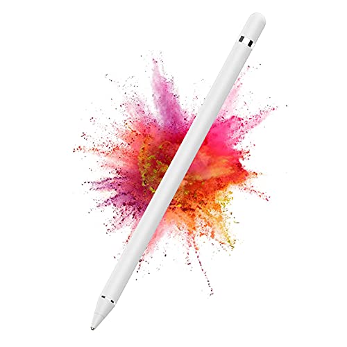 DOGAIN Active Digital Stylus Pen for Android,iOS, iPad/iPad 2/New iPad 3/iPad4/iPad Pro/iPad Mini/iPad Mini 2/3 /4 and Most Tablet,1.5mm Fine Point Rechargeable（White）