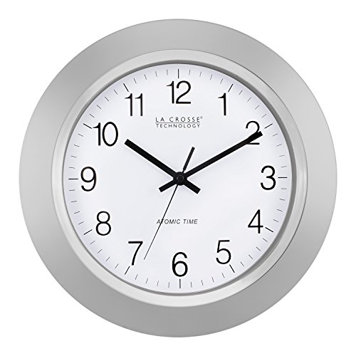 La Crosse Technology WT-3144S 14 Inch Atomic Analog Silver Wall Clock