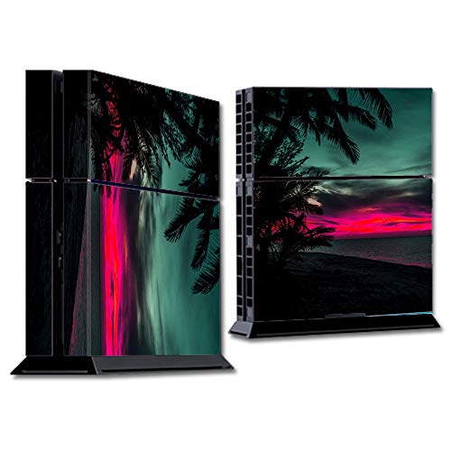 IT'S A SKIN Wrap Compatible with PS4 (R) Sony (R) Playstation (R) Console - Decals Vinyl Stickers Overlay - Ocean Sunset Pink Sky