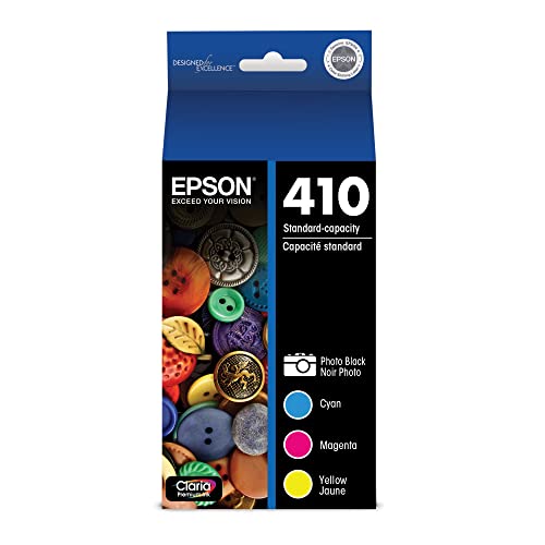 EPSON 410 Claria Premium Ink Standard Capacity Photo Black & Color Combo Pack (T410520-S) Works with Expression Premium XP-530, XP-630, XP-640, XP-7100, XP-830
