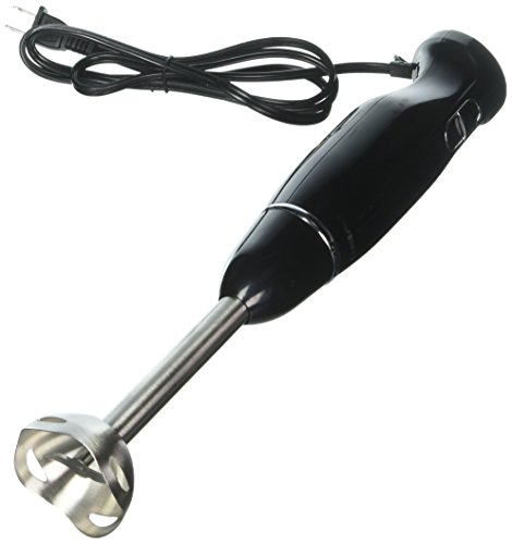 OVENTE Electric Immersion Hand Blender 300 Watt 2 Mixing Speed with Stainless Steel Blades, Powerful Portable Easy Control Grip Stick Mixer Perfect for Smoothies, Puree Baby Food & Soup, Black HS560B