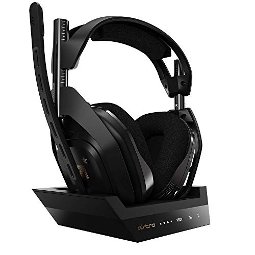 ASTRO Gaming A50 Wireless + Base Station for Xbox One & PC - Black/Gold (Renewed)