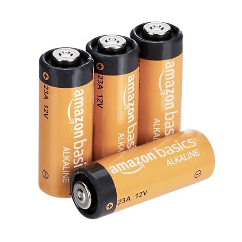 Amazon Basics 4-Pack 23A Alkaline Battery, 12 Volt, Long-Lasting Power