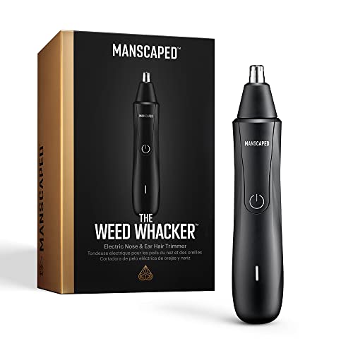 MANSCAPED The Weed Whacker Nose and Ear Hair Trimmer – 9,000 RPM Precision Tool with Rechargeable Battery, Wet/Dry, Easy to Clean, Hypoallergenic Stainless Steel Replaceable Blade