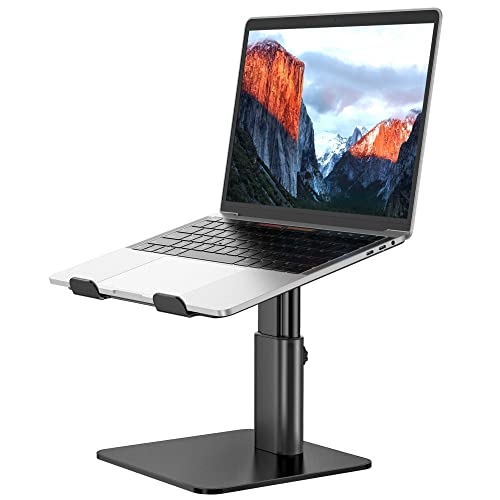 BESIGN LSX6N Laptop Stand, Ergonomic Adjustable Notebook Riser Holder, Computer Stand Compatible with Air, Pro, Dell, HP, Lenovo More 10-15.6' Laptops, Black