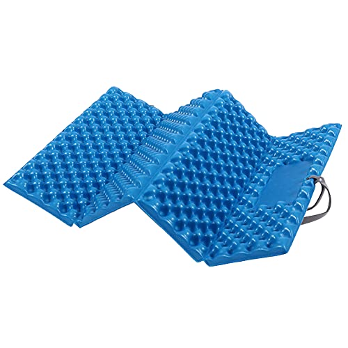 REDCAMP Foam Backpacking Sit Pad, Ultralight Foldable Z Hiking Seat Pad Insulated Sitting Pad for Outdoor Camping Stadium Picnic, Blue 1pc