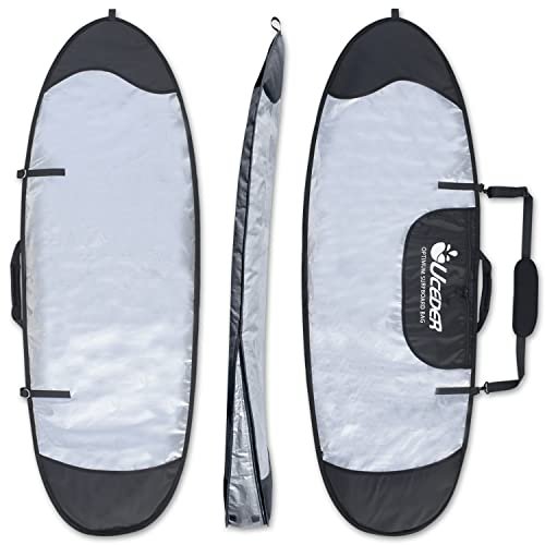 UCEDER Surfboard Cover and Paddleboard Travel Bag for Outdoor Travel,5'0',5'10',7'2',8'0',8'5',9'0',9'10' Longboard Surfboard Bag,Maximum Protection for Your Surfboard(8'0'')