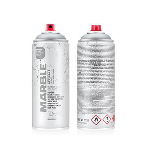 Montana Cans Montana Effect 400 ml Marble Color, Silver Spray Paint, 13.5 Fl Oz (Pack of 1)