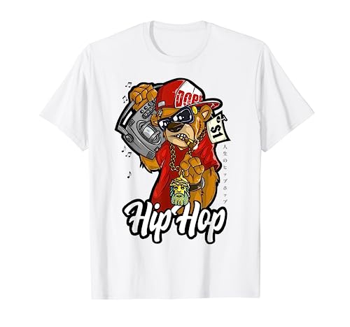 Hip Hop Teddy Bear Ghetto Blaster Dope Rap Lover Clothing T-Shirt