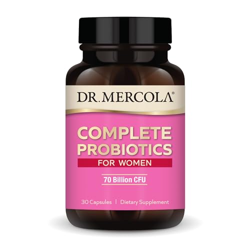 Dr. Mercola Complete Probiotics for Women 70 Billion CFU, 30 Servings (30 Capsules), Dietary Supplement, Supports Digestive Health, Non GMO