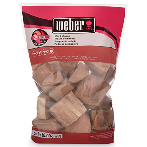 Weber Cherry Wood Chunks, for Grilling and Smoking, 4 lb.