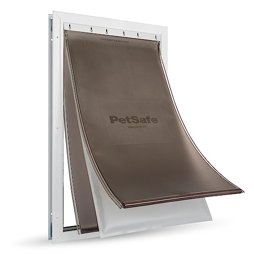 PetSafe Extreme Weather Aluminum Pet Door - Most Energy Efficient Pet Door -3 Flaps for Insulation - For Dogs and Cats - Size Extra Large