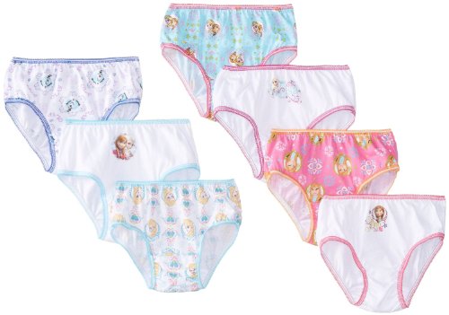 Disney Girls Frozen 100% Combed Cotton Panty Multipacks With Elsa, Anna And Olaf In Sizes 2/3t, 4t, 4, 6 8 Underwear, 7-pack, 4T US