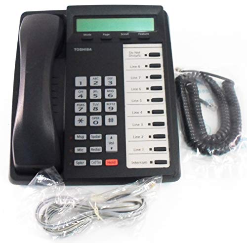Toshiba DKT3010-SD 10 Button LCD Display Speakerphone – (Black) (Renewed)