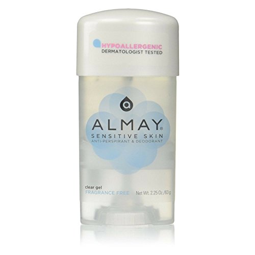 Almay Deodorant for Women, Gel Antiperspirant, Hypoallergenic, Dermatologist Tested for Sensitive Skin, Fragrance Free, 2.25 Oz