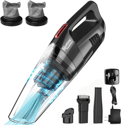 whall Handheld Vacuum Cordless, 8500PA Strong Suction Hand Vacuum, Wet Dry Hand Held Vacuum Cleaner with LED Light, Lightweight Mini Car Vacuum Cordless Rechargeable, Portable Vacuum