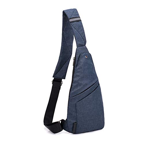 TOLOG Sling Bag Water Resistant Crossbody Personal Pocket Bag Lightweight Chest Shoulder Backpack for Travel Hiking (blue)