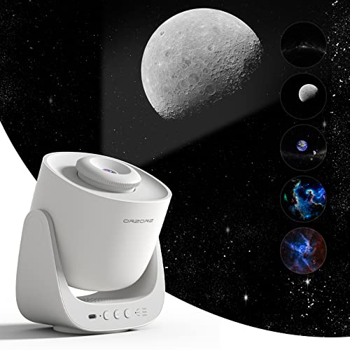 Star Projector Galaxy Light,Galaxy Projector for Bedroom Adults,Home Planetatium Night Light Projector for Kids Ceiling,Room Decor,Space Night Light with Solar System Constellation Moon(Orzorz)