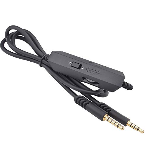 Alitutumao Replacement Astro A10 Cord Inline Mute Astro A40 Cord A50 Aux Cable with Volume Control and Mic Compatible with Astro A10 A40 A30 A50 Headsets to PS4 PC Gaming Mobile MixAmp