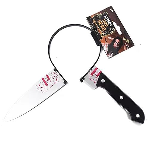 AIYTAILY Knife Headband Bloody Cleaver Headband Bloody Horror Props Funny accessory Halloween Cosplay Fruit Knife