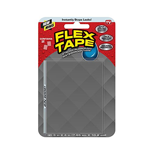 Flex Tape, Mini, Clear, Original Thick Flexible Rubberized Waterproof Tape - Seal and Patch Leaks, Works Underwater, Indoor Outdoor Projects - Home RV Roof Plumbing and Pool Repairs