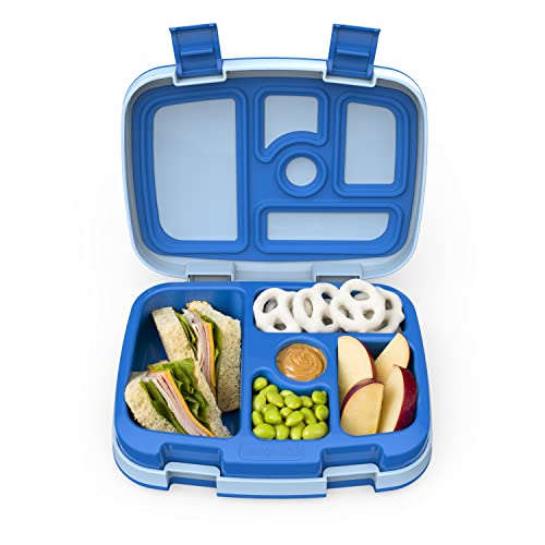 Bentgo Kids Bento-Style 5-Compartment Lunch Box - Ideal Portion Sizes for Ages 3 to 7 - Leak-Proof, Drop-Proof, Dishwasher Safe, BPA-Free, & Made with Food-Safe Materials (Blue)