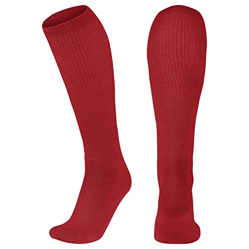 CHAMPRO womens Multi-sport Athletic Compression for Baseball, Softball, Football, and More Multi Sport Socks, Scarlet, Small US