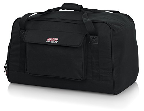 Gator Cases Heavy-Duty Speaker Tote Bag for Compact 12' Speaker Cabinets; Fits QSC K12, Yamaha DXR12 and more (GPA-TOTE12),Black